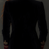 Classic Baroque Velvet Blazer with Embroidery