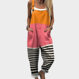 Jumpsuit - Modern Jumpsuit in Color Block Design