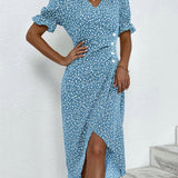 Meredith - Floral V-Neck Dress