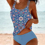 Madeleine | Vintage Floral Print Tankini Set