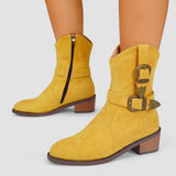 Rosa | Suede Buckle Ankle Boot