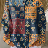 Anika | Sweater with Ethnic Check Floral Print