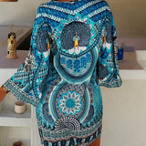Emelia - Vibrant Boho Print Dress