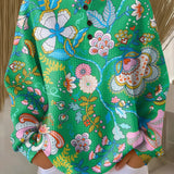 Elina | Sweater with Colorful Ethnic Floral Print