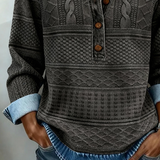 Dolores | Trendy Sweatshirt with Half Button and Collar