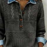 Livia | Button Sweatshirt