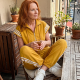 Lark | Zip Front Stripe Panel Jumpsuit