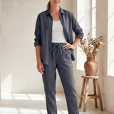 Noor | Long Sleeve Shirt Tapered Pants Set