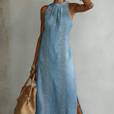 Julia™ | Retro Lace Denim Dress