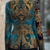 Opulent Bohemian Baroque Velvet Tailored Jacket