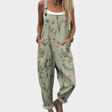 Jumpsuit - Radiant Meadow Sage Flowers in Green