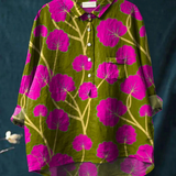 Lauren | Women's Vintage Flower Art Print Casual  Shirt