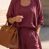 Yael | Three Piece Relaxed Top Pant Set