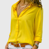 Gwen | Elegant Long Sleeve Chiffron Blouse
