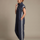 Lark | Zip Front Stripe Panel Jumpsuit