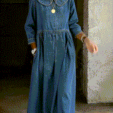 Clara™ | Denim Dress with Peter Pan Collar