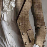 Classic Houndstooth Tweed Tailored Blazer
