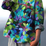 Adriana | Summer Forest Art Printed Women's Casual  Shirt