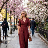 Wanda | Cross Front Wide Leg Jumpsuit