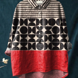 Tessa | Artistry Geometric Pattern Printed Women's Casual  Shirt