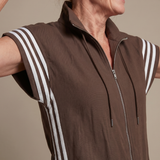 Lark | Zip Front Stripe Panel Jumpsuit