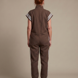 Lark | Zip Front Stripe Panel Jumpsuit