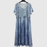 INDIGO | ELEGANT MIDI DRESS WITH FLORAL PATTERN