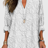 Hanna | Relaxed Fit Floral Embroidered Women Blouse V Neck