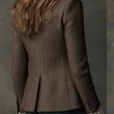 Classic Brown Tweed Tailored Blazer