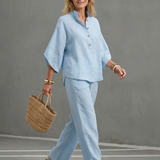 Amity | Button Front Relaxed Tunic Trouser Set