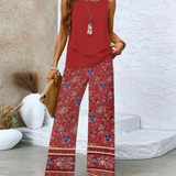 Ovelynra™ | Sleeveless Top And Wide-Leg Pants Set
