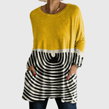 Adelle | Oversized Long Sleeve Top Cotton Blend Relaxed Fit