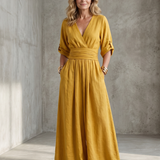 Wanda | Cross Front Wide Leg Jumpsuit