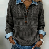 Livia | Button Sweatshirt