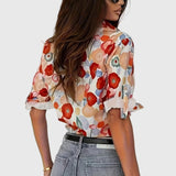 Xyrelle | Vibrant Floral Long-Sleeve Shirt