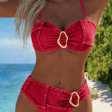 Patricia | Metal Buckle Suspender Bikini Two-Piece