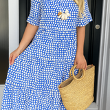 Iris | Sable Short-Sleeve Midi Dress