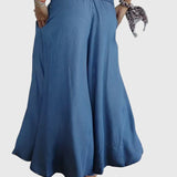 Pants - Comfortable Trousers with Elastic Waistband, Floating Comfort & Boho Style