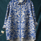 Natalie | Women's Indian Art Floral Vintage Print Casual Shirt
