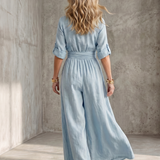 Wanda | Cross Front Wide Leg Jumpsuit
