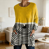 Adelle | Oversized Long Sleeve Top Cotton Blend Relaxed Fit