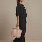 Natalia | Zip Front Blouson Top Wide Leg Set