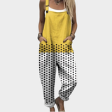 Jumpsuit - Graphic Contrast Points in Yellow