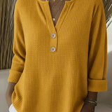 Anouk™ | Textured Button Sweater