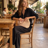 Natalia | Zip Front Blouson Top Wide Leg Set
