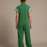 Lark | Zip Front Stripe Panel Jumpsuit