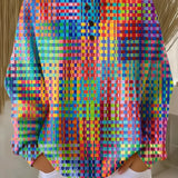 Rosa | Sweater with Colorful Checkered Design