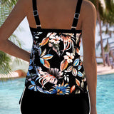 Imke | U-Neck Sleeveless Printed Tankini