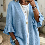 Elena | Stylish Knit Cardigan with Ruffle Sleeves