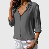 Gwen | Elegant Long Sleeve Chiffron Blouse